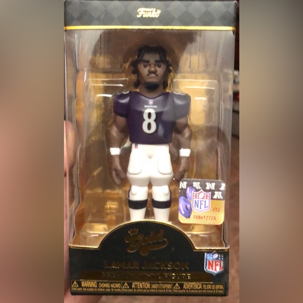 Brand New in Box Lamar Jackson Funk Gold Figure